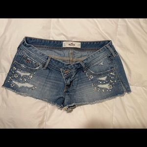 Hollister Rhinestone jean shorts